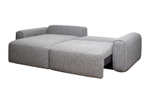 Диван Garda Decor трехместный Турин (Turin)(2 секции) с канапе и мех черно, серый Santo1606 255*163,568 см