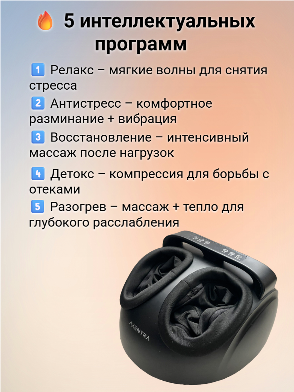 Массажер для ног и ступней электрический с подогревом