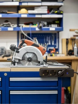 Удлинитель сетевой для розетки ФОТОН 16А 2 метра 3 розетки с выключателем с заземлением черный, ГОСТ