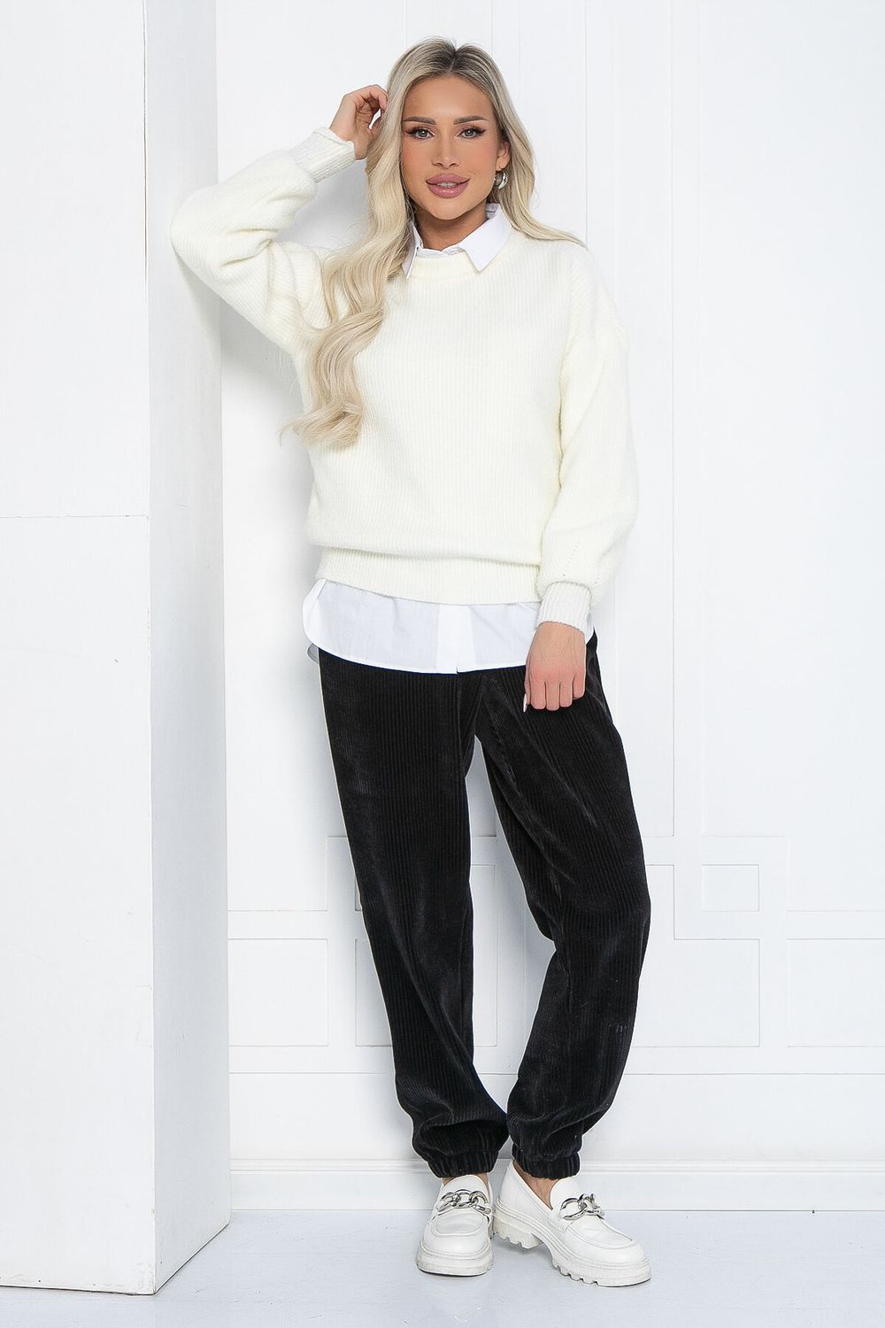 Брюки Кассандра (черные) Б12382-44 LT Collection