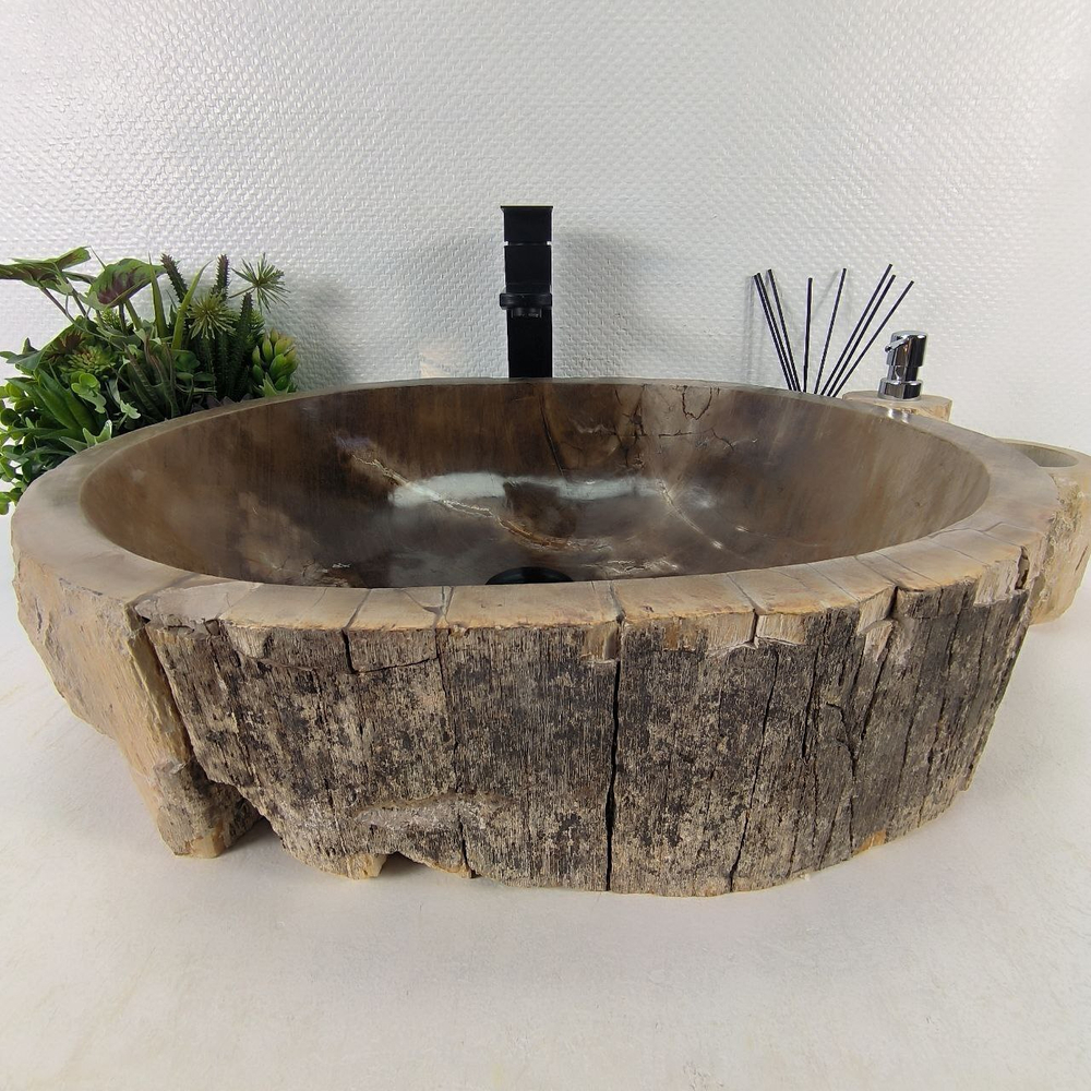 Раковина из окаменелого дерева OD-64772 58*46*15 0176