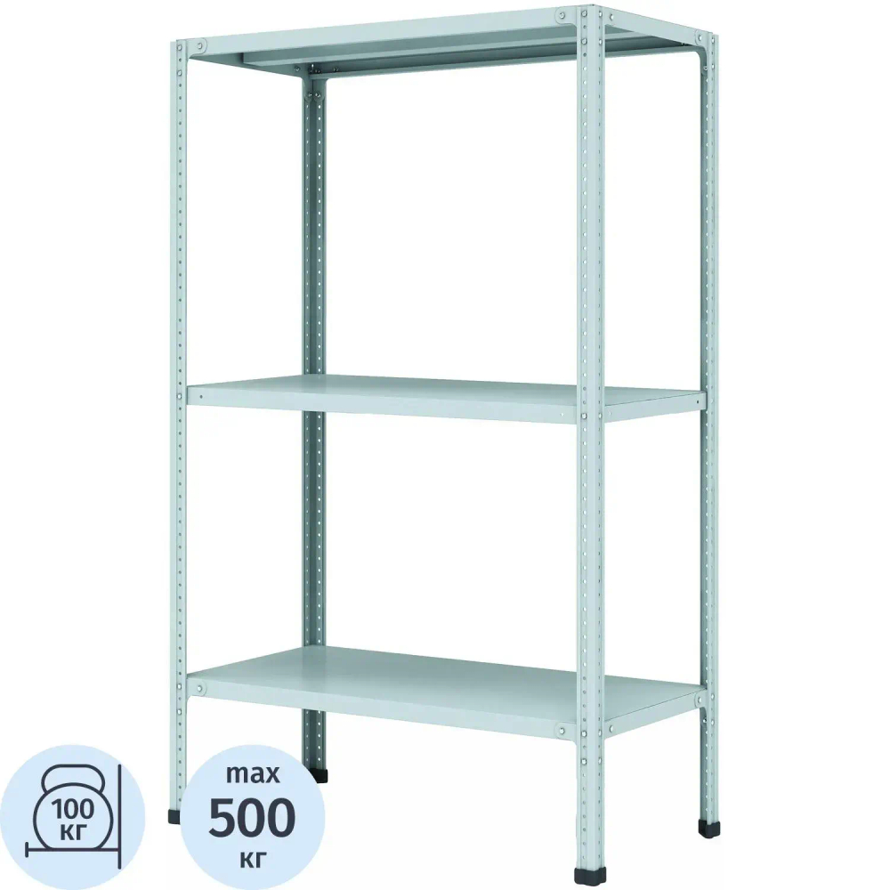 Стеллаж металлический P_МС-133 с 3-мя полками 700х300х1000