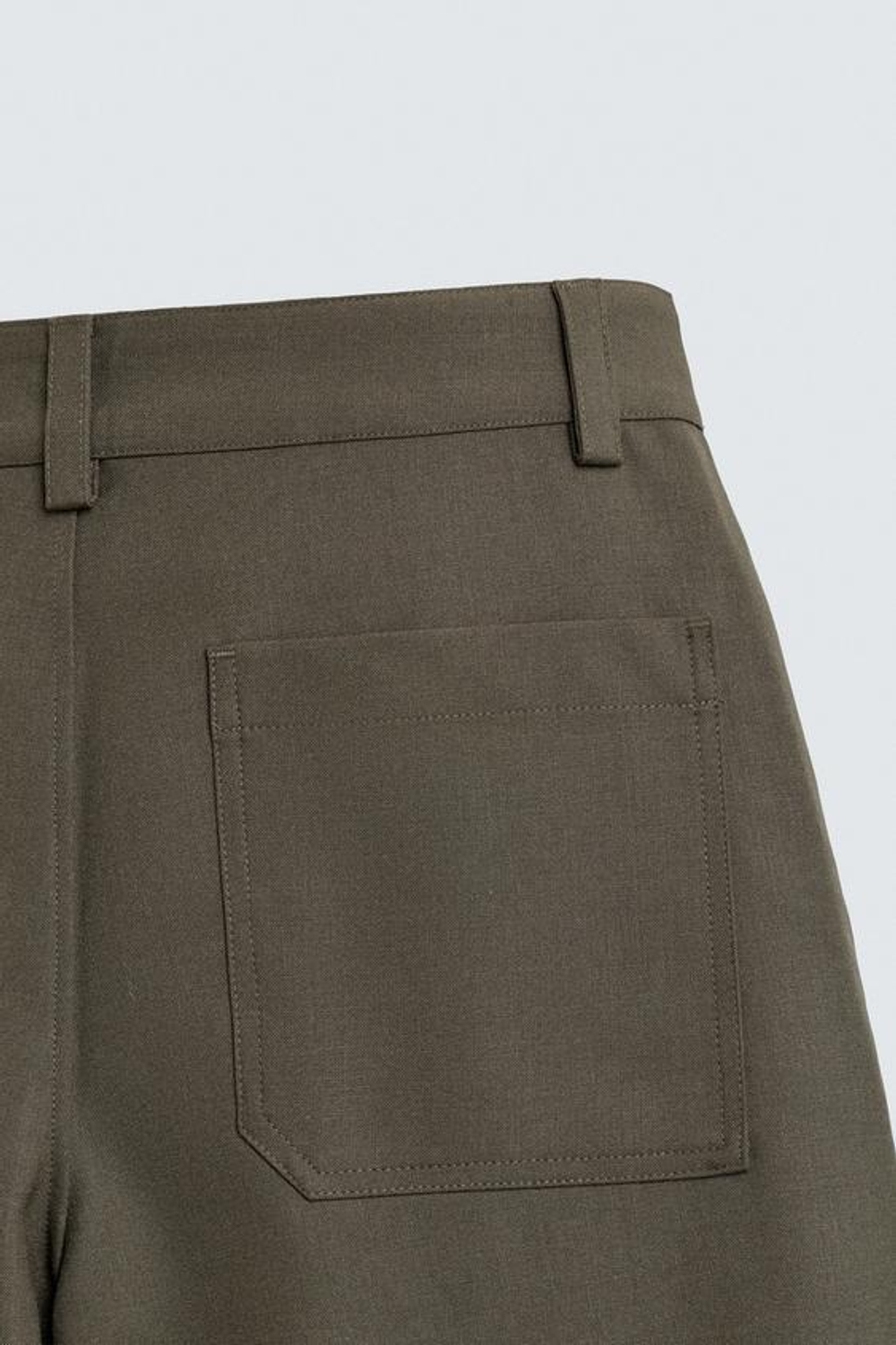 ZARA БРЮКИ BALLOON FIT С ЗАЩИПАМИ, ХАКИ