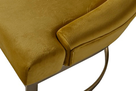 Стул Garda Decor велюр оливковый, матовое золото 65*61*93 см