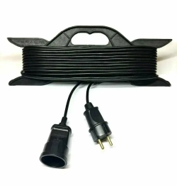 Удлинитель на рамке уличный силовой для сварки ПВС 2х1.5 мм 50 метров, 1 гнездо черный