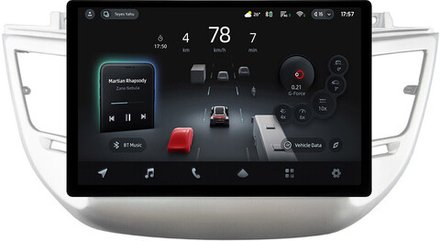 Магнитола для Hyundai Tucson 3 2015-2018 (штатная КЗВ, рамка серебро) - Teyes CC4-PRO монитор 13" 2K QLED на Android 13, Snapdragon 778G, 8+128, AI, CarPlay, DSP, 4G SIM-слот