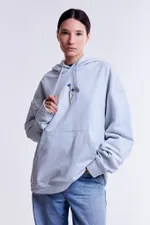Худи Гербарий Василек Light серо-голубое