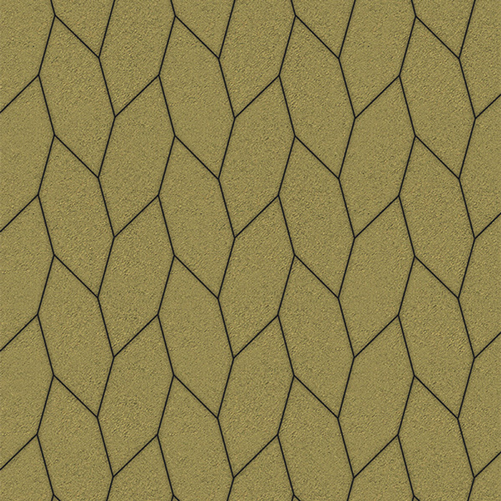 Тротуарная плитка СКОШЕННЫЙ ШЕСТИУГОЛЬНИК - Стандарт Желтый