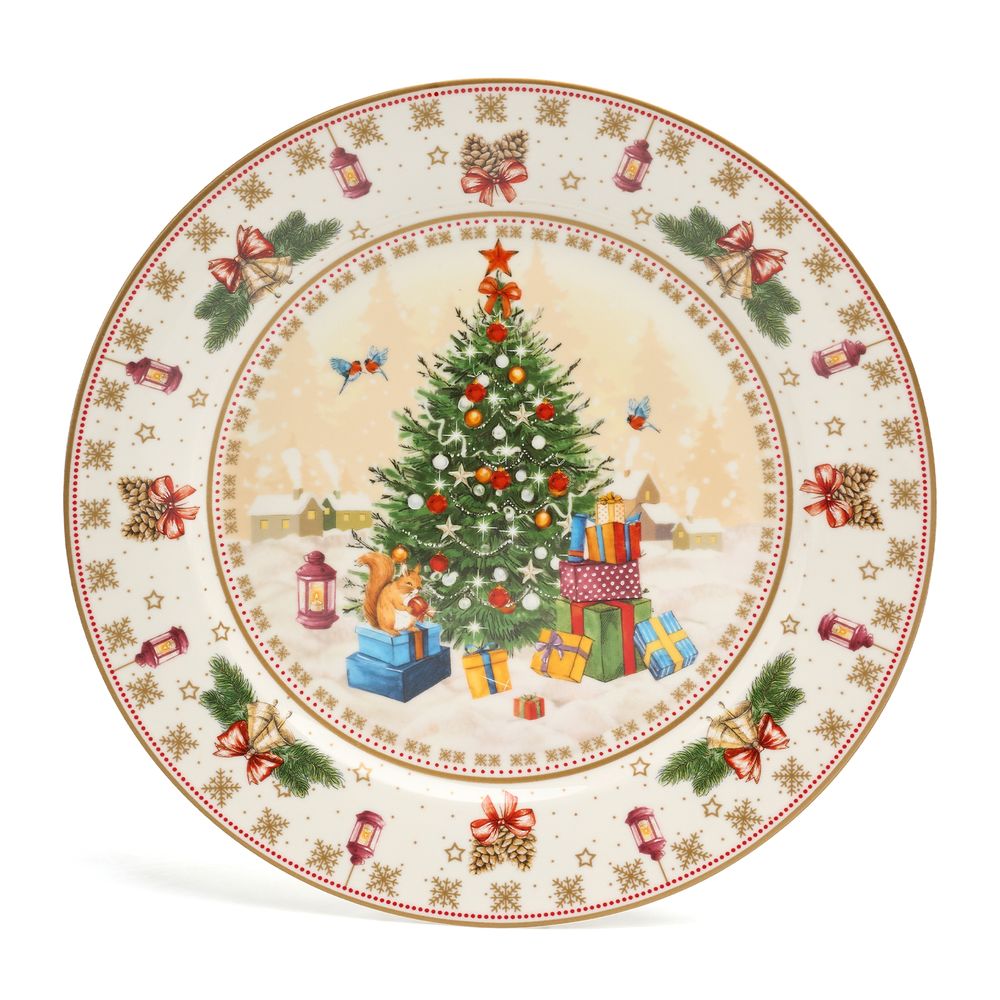 НАБОР ТАРЕЛОК ОБЕДЕННЫХ LEFARD "ЕЛКА" 2 ШТ. 27 СМ (КОР=9НАБ.)