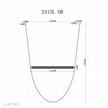 Подвесной светильник iLedex Rocks 2413L OR