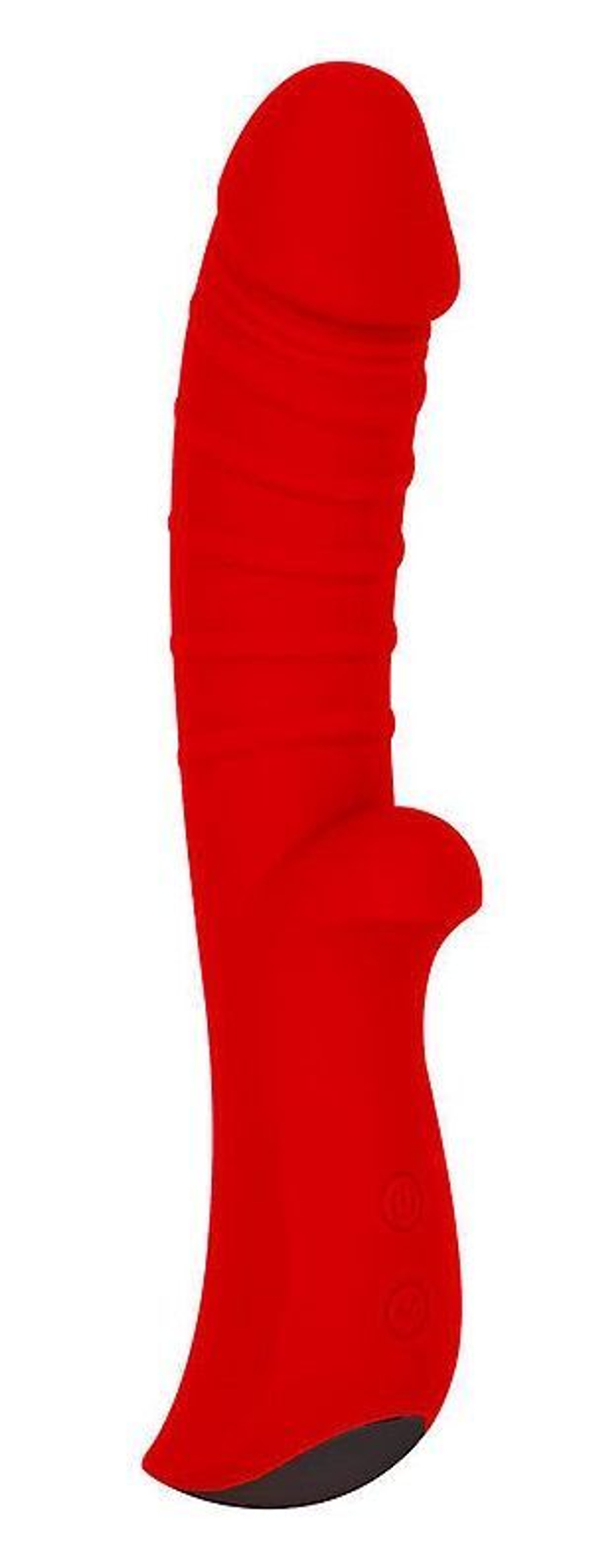 Красный вибромассажер 5 Silicone Wild Passion - 19,1 см. (Цвет: красный)