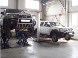 Фаркоп оцинкованный Galia N042A для Nissan NP300 2008- без подножки, Nissan Navara D22 1998-2005(паспорт и сертификат в комплекте)(без электрики)