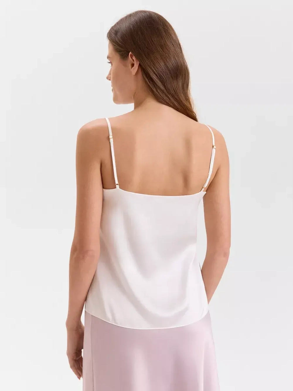 Топ вечерний под пиджак на бретельках шелковый