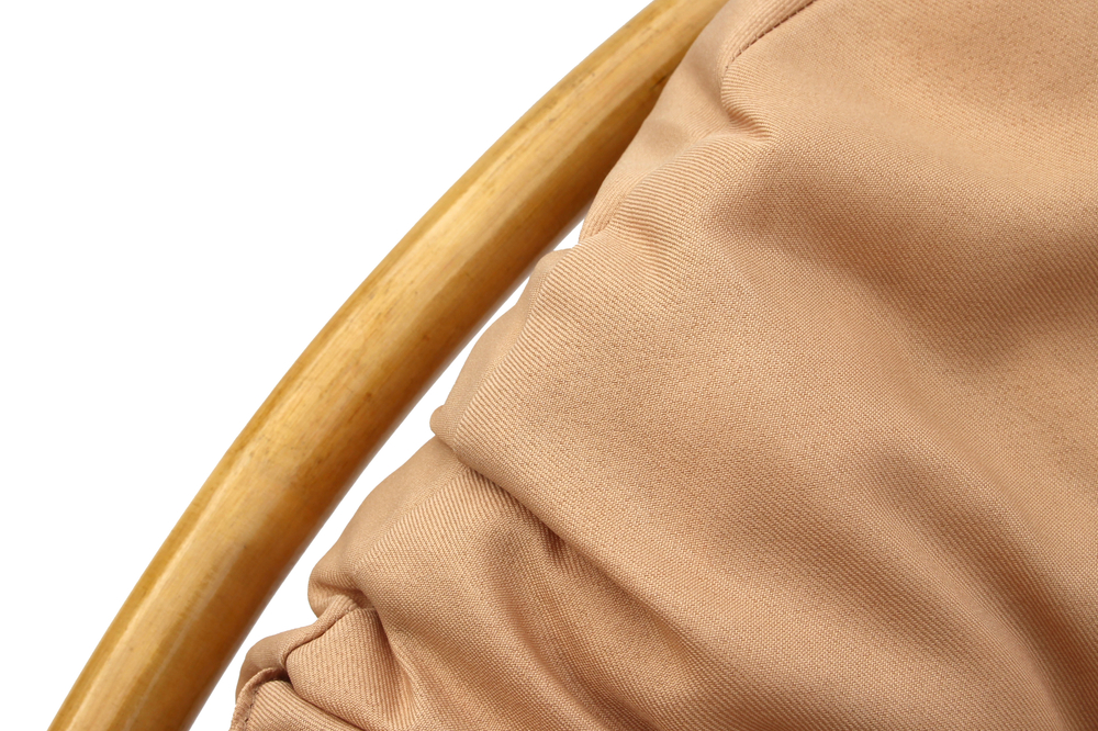 Кресло для отдыха Папасан арт.Р110Н Ø110см ротанг натуральный 3 уп(1 уп корзина медовый, 1 уп подставка, 1 уп подушка беж)