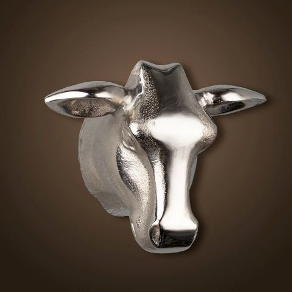 Декор 16х12х20 Roomers Голова быка хром Нидерланды фото