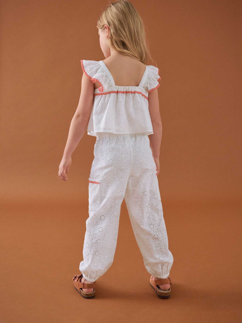 Топ и брюки в комплекте для девочки Next AB1-564, Белый