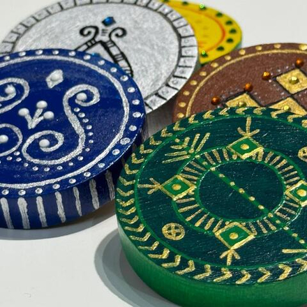 Наклейка с росписью