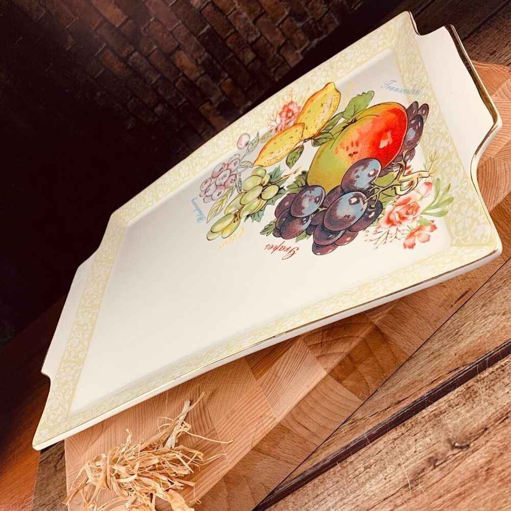 Lenardi 110409 Прямоугольное блюдо 30х45 см ФРУКТЫ в под.уп.(х8)