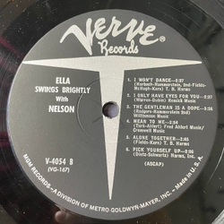 Винтажная виниловая пластинка LP Ella Fitzgerald and Nelson Riddle Ella Swings Brightly With Nelson (USA 1962)