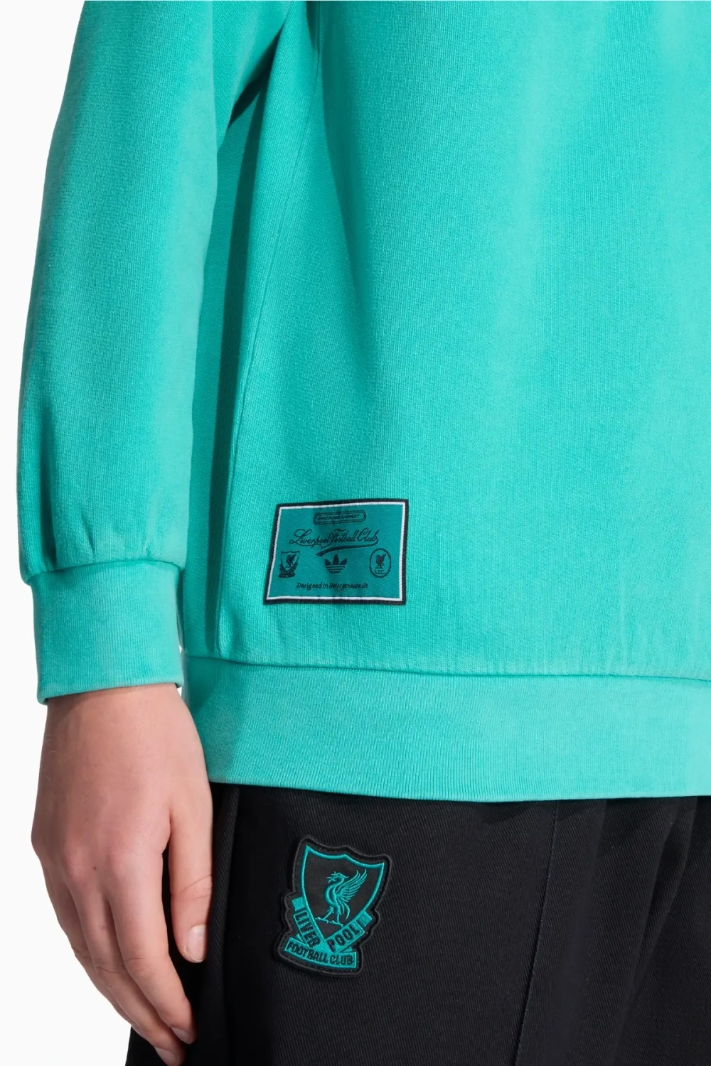 Кофта adidas Liverpool FC 25/26 Terrace Icons Half-Zip - бирюзовый