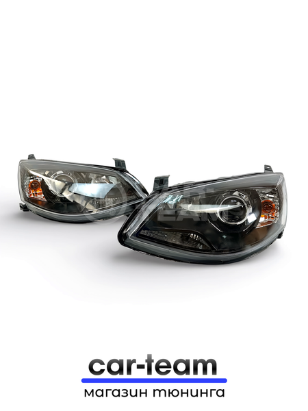 Фары на Лада Калина 2 передние с Bi LED модулями 2.5 дюйма (под ключ)