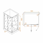 Душевой уголок RGW Stilvoll SV-040-B 120х90 353204029-24 стекло матовое/профиль черный