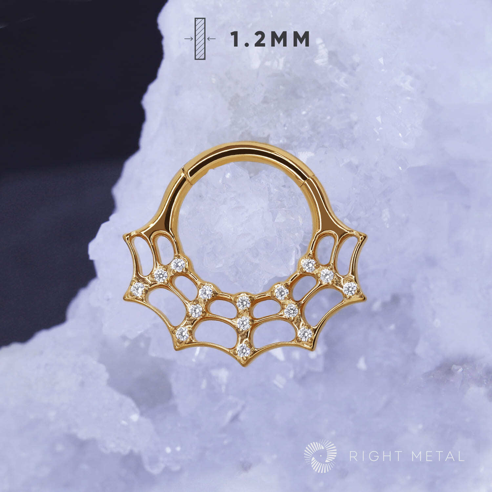 Кликер Web Crystal PVD Yellow 1.2мм