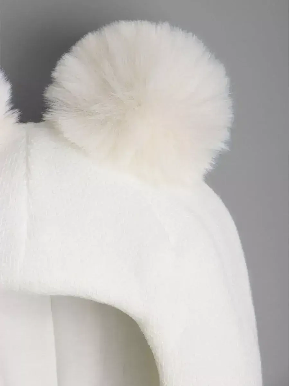 Шапка шлем детская зимняя вязаная