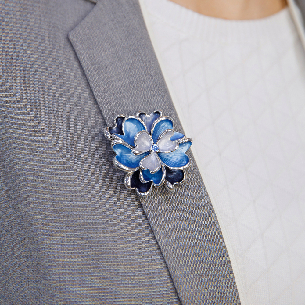 Брошь Shadore Цветок XZ1153.23 BL/S