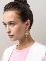 Серьги "White Soul Big" Gold