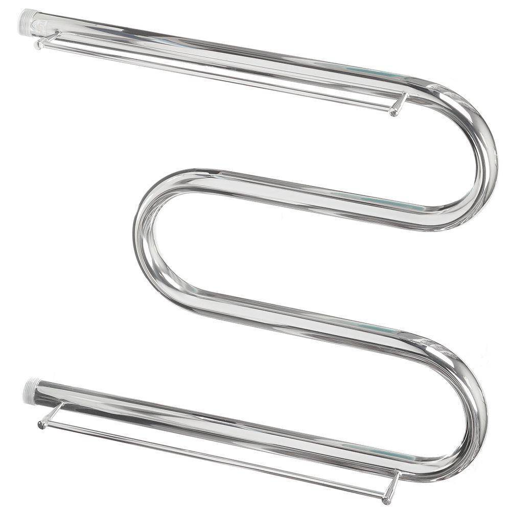 Полотенцесушитель М-образный, с полкой, 50х60х1", нерж сталь, с креп, Aquater, М