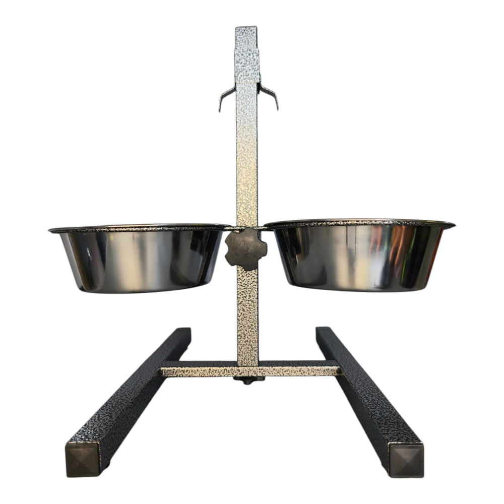 Набор "efox" из 2 мисок на подставке из нержавеющей стали.