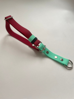 Yki too Ощейник удавка из биотана 25 мм , 35-45 см. винный и мята