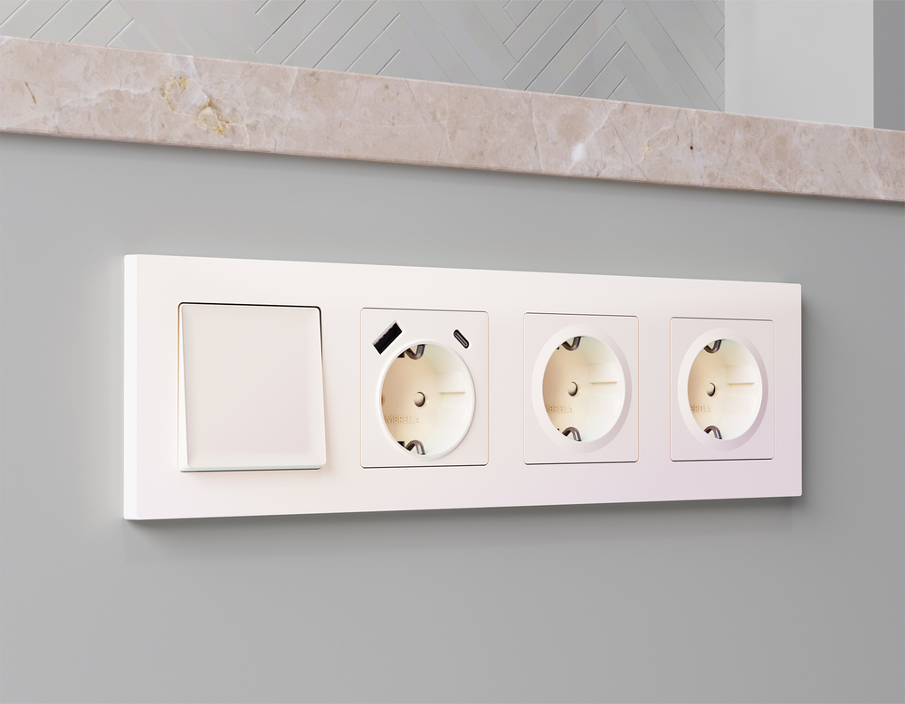 MA201030 Комплект механизма 1-кл перекрестного выключателя ALFA Жемчуг QUANT (AP2010, VM112)