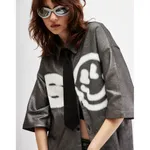 Рубашка SoWhat? Smile укороченная черная