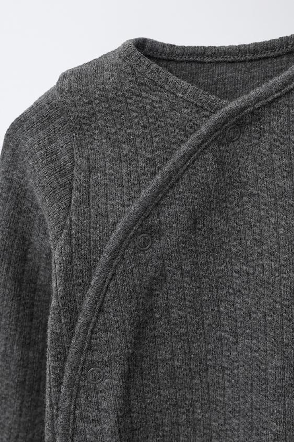 ZARA КОМБИНЕЗОН МЕЛАНЖ С ТРАНСФОРМИРУЮЩИМИСЯ НОЖКАМИ, АНТРАЦИТОВО-СЕРЫЙ