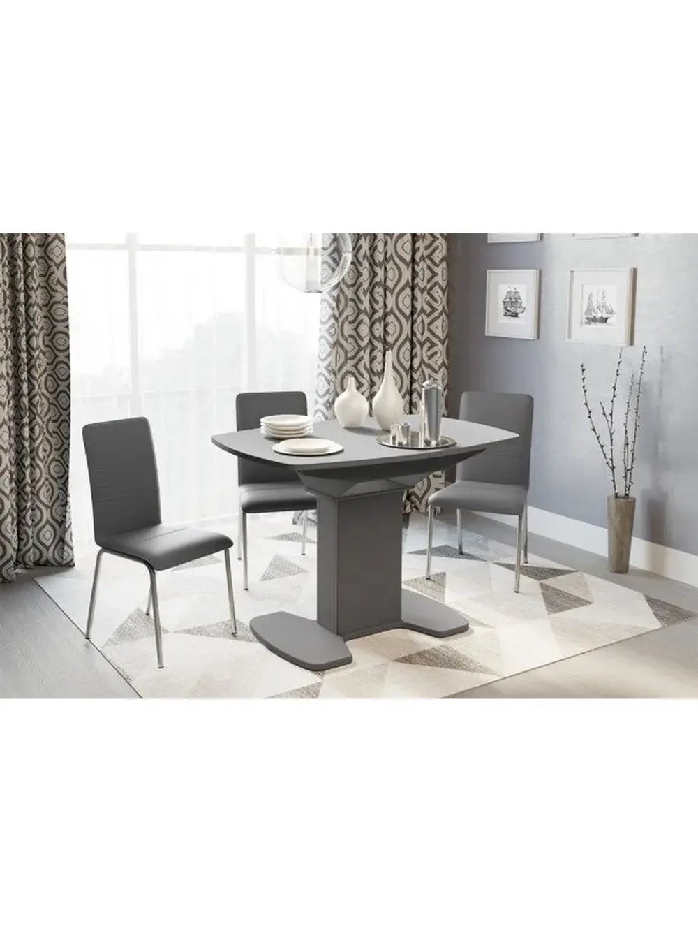 Стол кухонный обеденный раздвижной 110х75х75 см