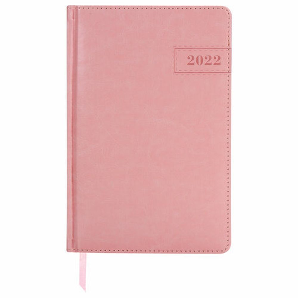 Ежедневник датированный 2022 А5 138x213 мм BRAUBERG "Imperial", под кожу, розовый, 112761