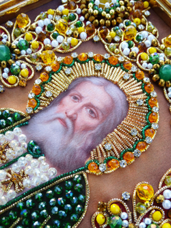 Ии-69 Набор для вышивания хрустальными камнями Святой Серафим Саровский