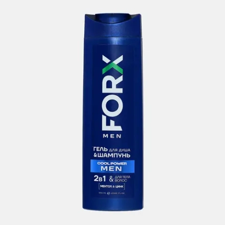 Гель для душа и шампунь Forx Men Care 2в1 Cool Power 400мл