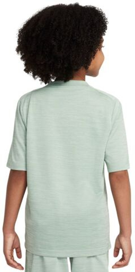Детская теннисная футболка Nike Boys Multi Dri-FIT Short-Sleeve - steam/light silver/white
