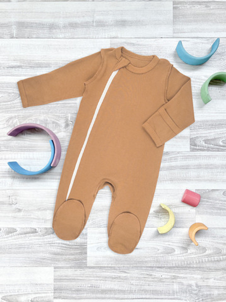 Комбинезон Mjölk Sleep and Play Camel, швы наружу