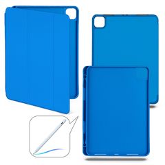 Чехол книжка-подставка Smart Case Pensil со слотом для стилуса для iPad Pro 5 (12.9") - 2021 (Синий / Blue)