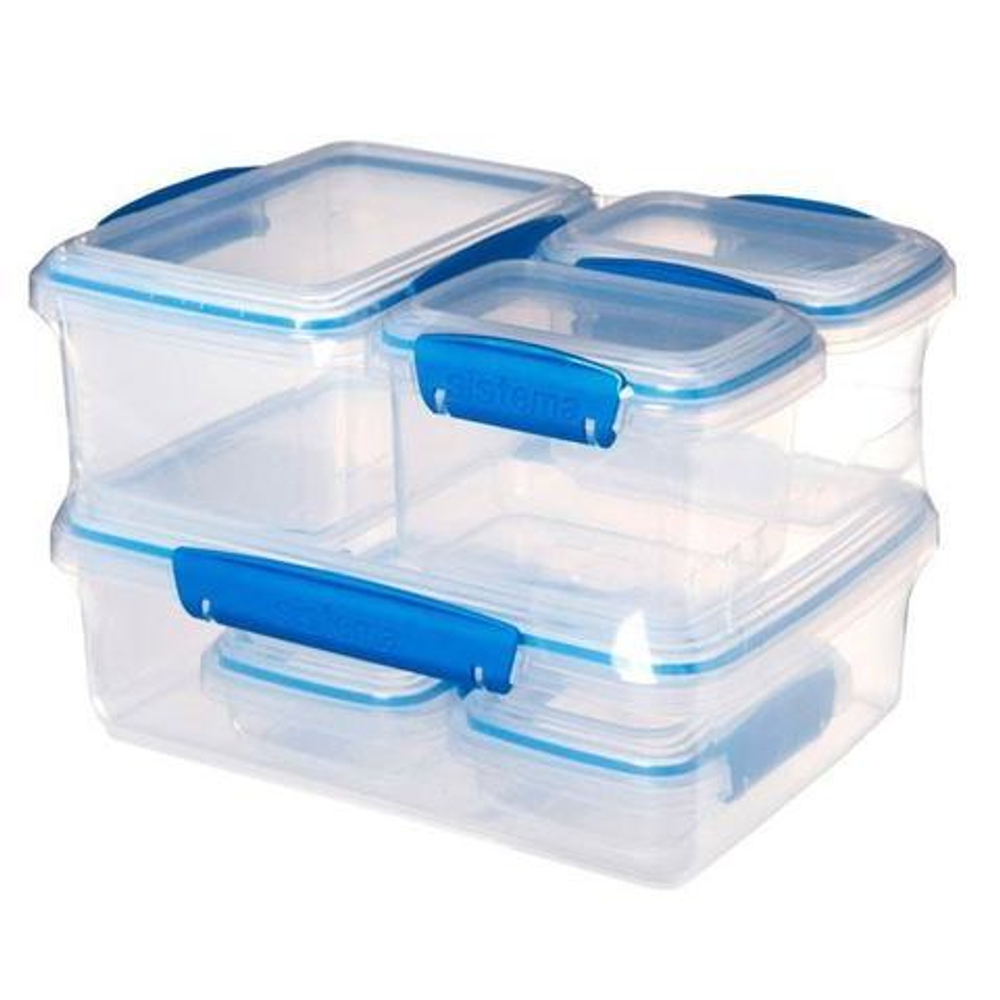 Набор контейнеров 6шт Sistema Fresh синий