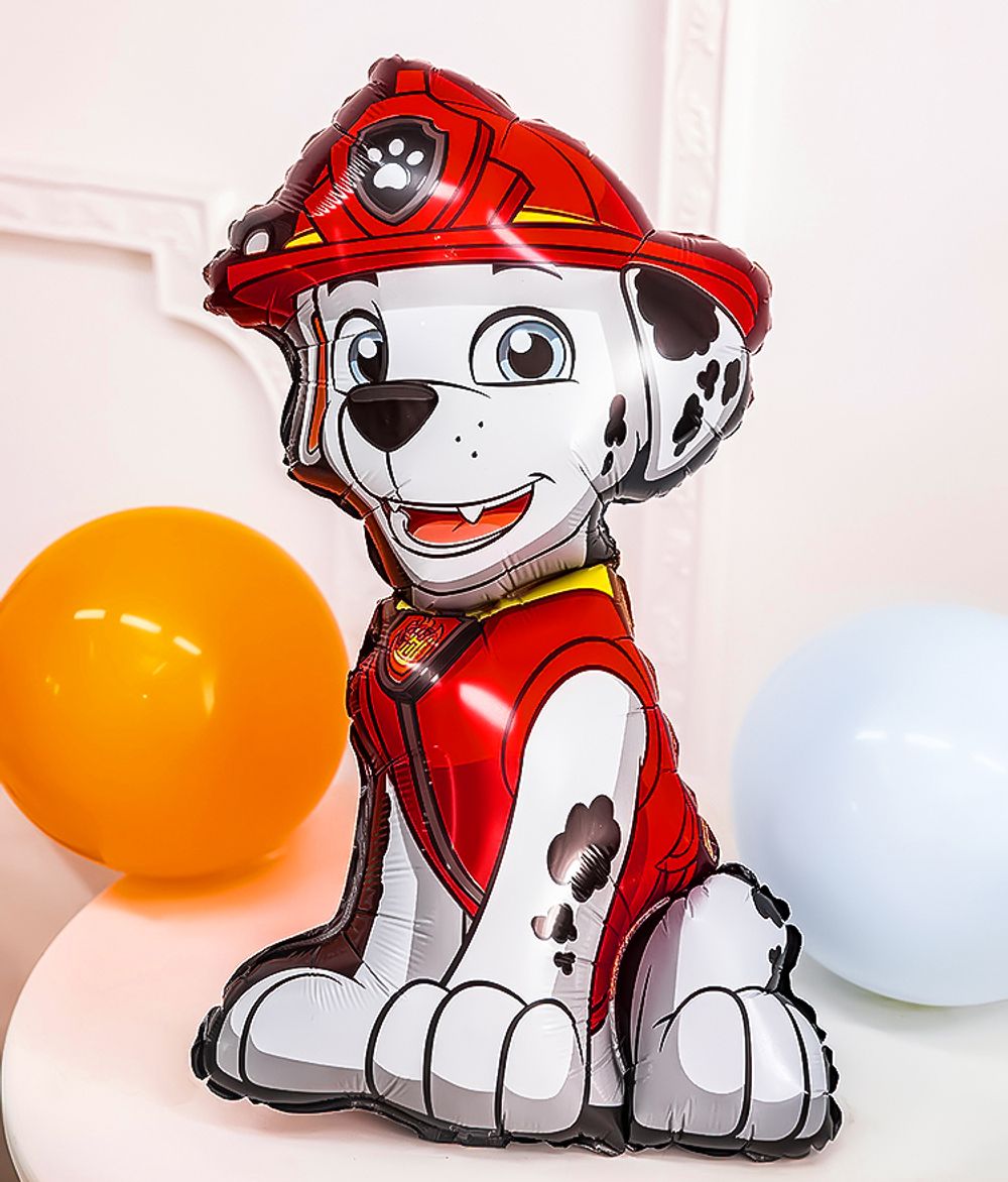 товар в упаковке Шар (28''/71 см) Фигура, Щенок Пожарный (надув воздухом)