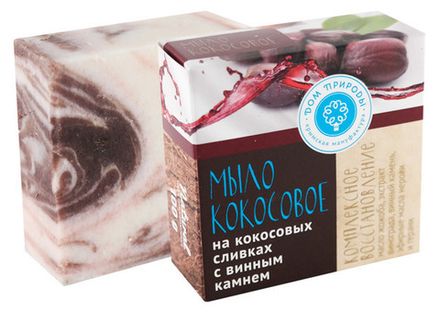 Кокосовое мыло "Комплексное восстановление" с винным камнем