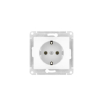 GLOSSA РОЗЕТКА с заземлением без шторок, 16А, мех., быстрозажим. клем., БЕЛЫЙ