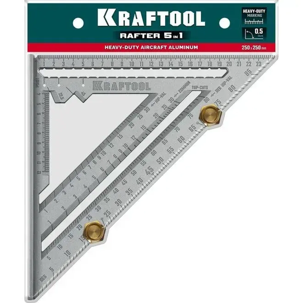 Высокоточный кровельный угольник 250 мм, 5-в-1 KRAFTOOL 3441-25