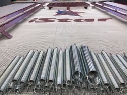 Батут уличный встраиваемый в землю "Спортивный" - набор уголков, матиков, пружин - тренировочная сетка