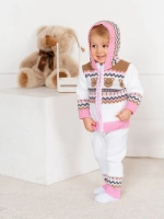 Костюм вязаный для малышей для новорожденных "Мишки"